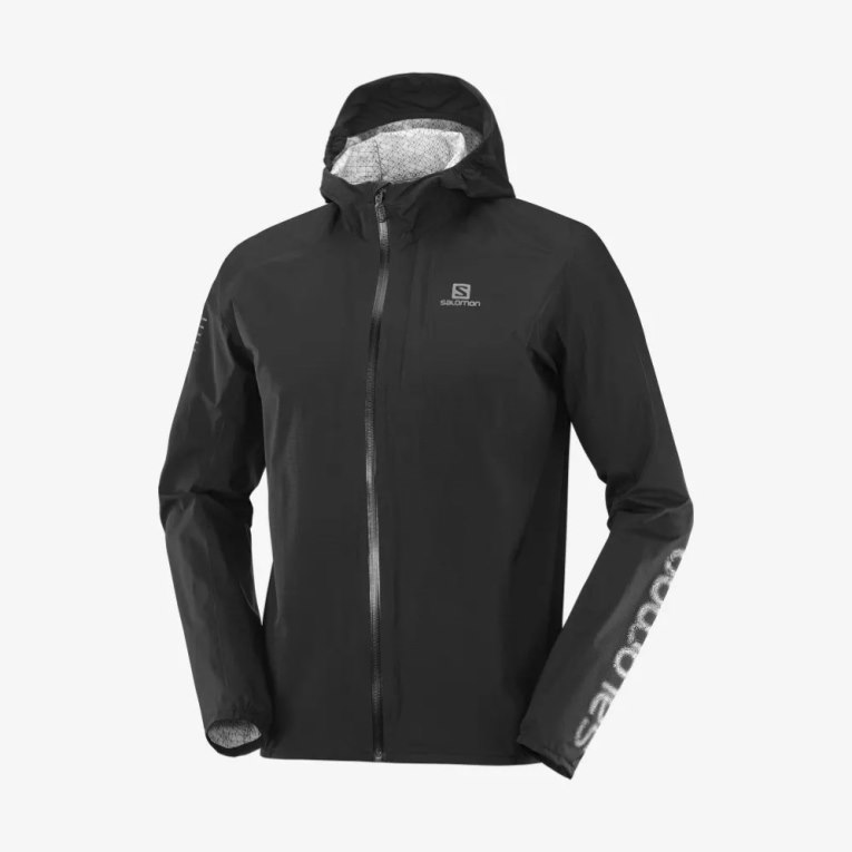 Black Salomon Bonatti 2.5 L Waterproof Men's Shell Jackets | IE OC1579